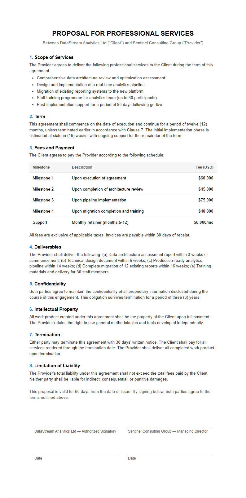 Legal formal proposal